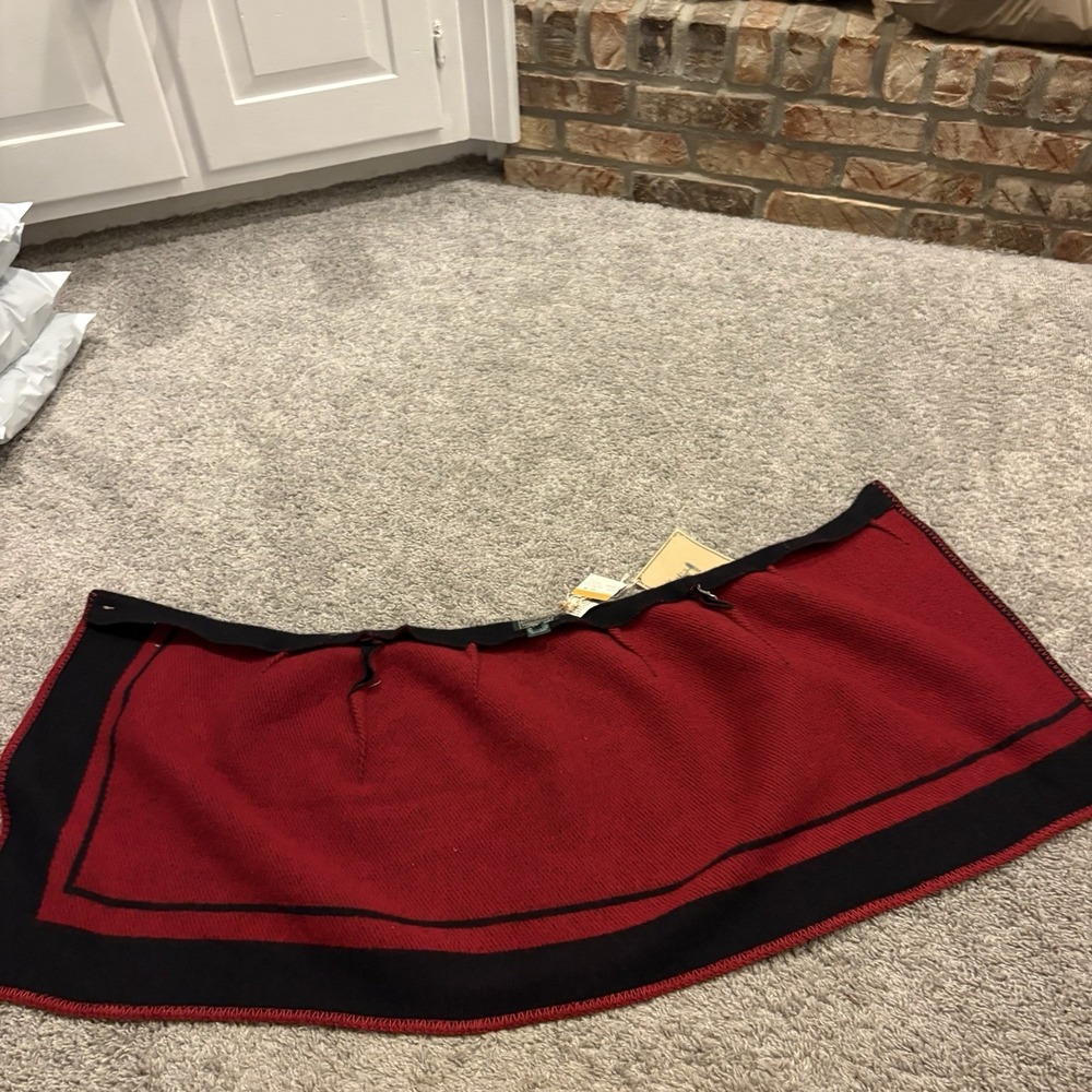 NEW VTG Ralph Lauren Country Store Buffalo Wool Skirt Red Black Women's Size 6 - Picture 7 of 14
